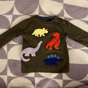 Mini Boden Dinosaur Embroidered Shirt